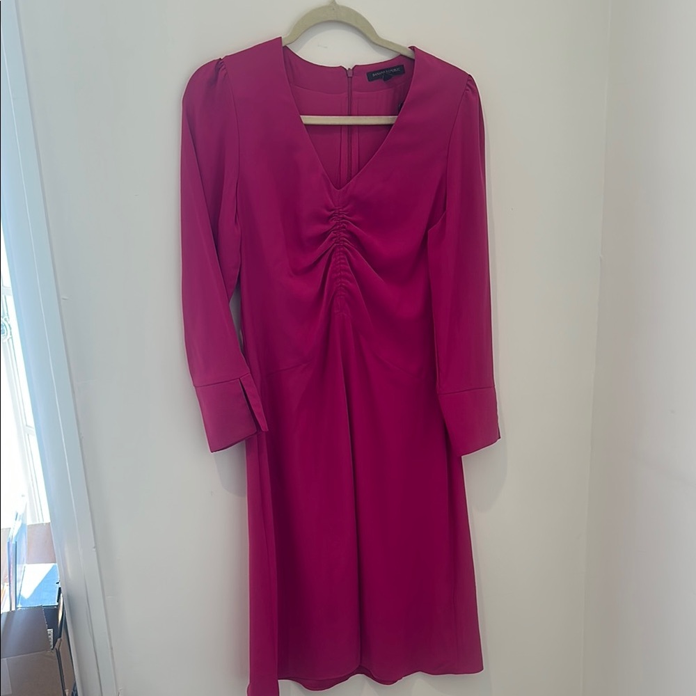 Elegant Silk Pink Dress
